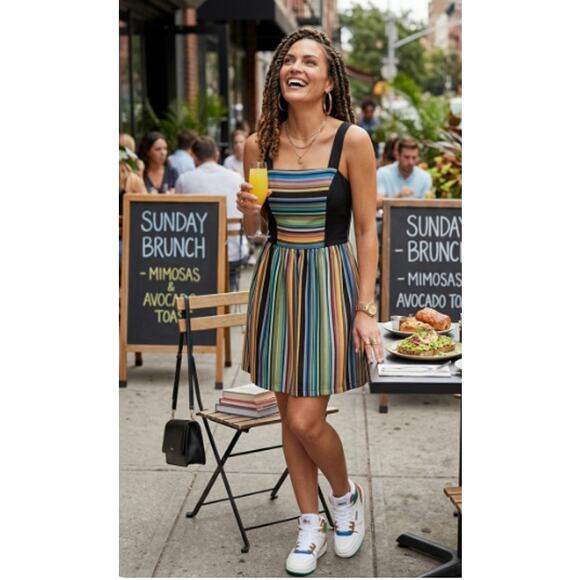 Kensie Dresses & Skirts - Kensie Black Multicolor Cocktail Dress Medium Back Zip Party Evening EUC